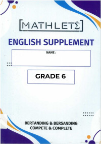 Image of Mathlete english suplement grade 6
