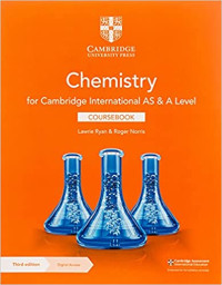 Image of Cambridge international as and a level chemistry third edition: coursebook