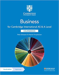 Image of Cambridge international as and a level business coursebook with digital access (2yr)