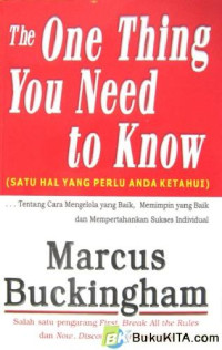 Image of One thing you need to know = satu hal yang perlu anda ketahui