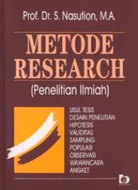 Image of Metode research: penelitian ilmiah